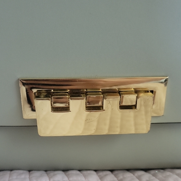 Zac Posen Mint Top-Handle Satchel Handbag with Gold Hardware - Picture 2 of 16